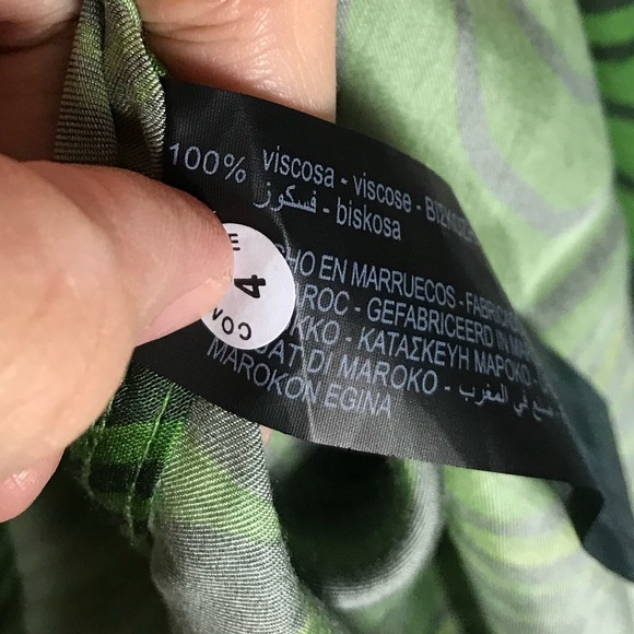 NEW Zara printed the Lara dress green midi XL womens - Picture 10 of 12